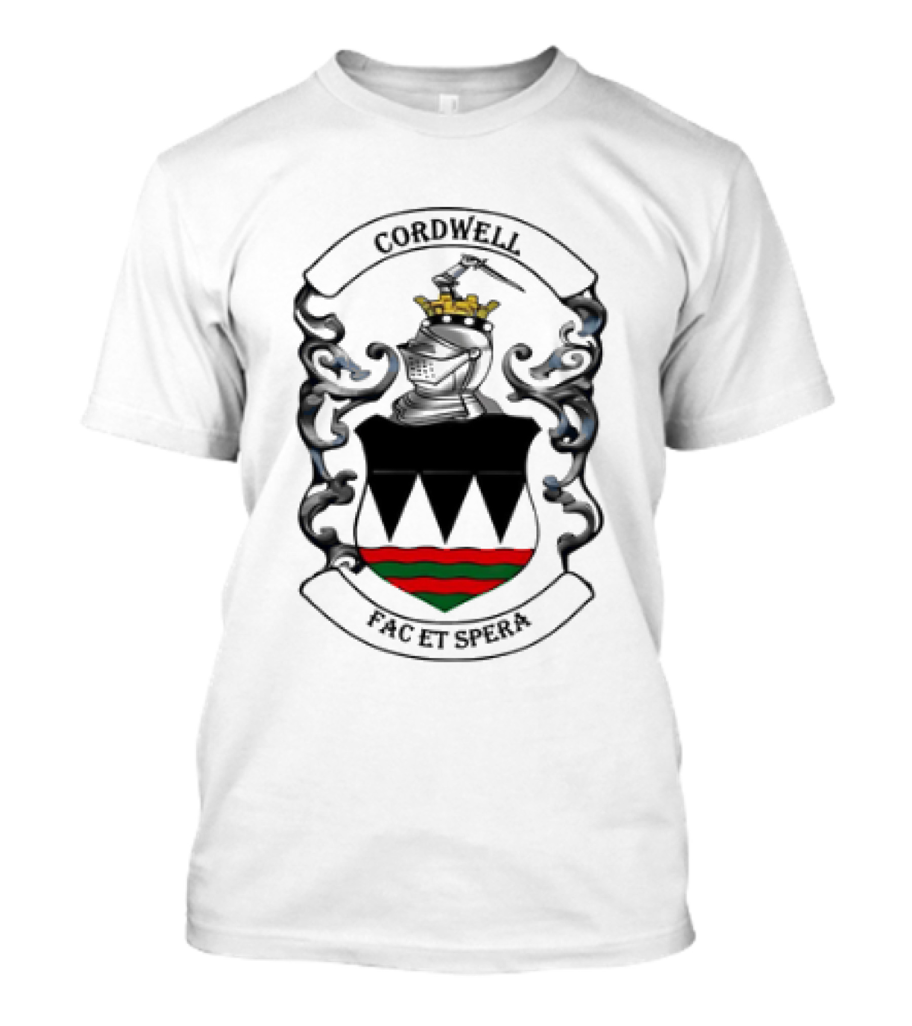 Cordwell Crest Coat Of Arms With Crown And Shield T-Shirt