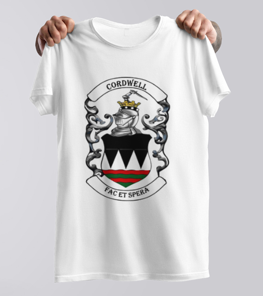 Cordwell Crest Coat Of Arms With Crown And Shield T-Shirt
