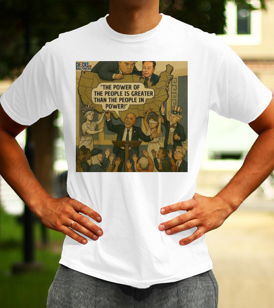 Cory Booker The Power Of The People Is Greater Than The People In Power USA Checks And Balances 2025 T-Shirt