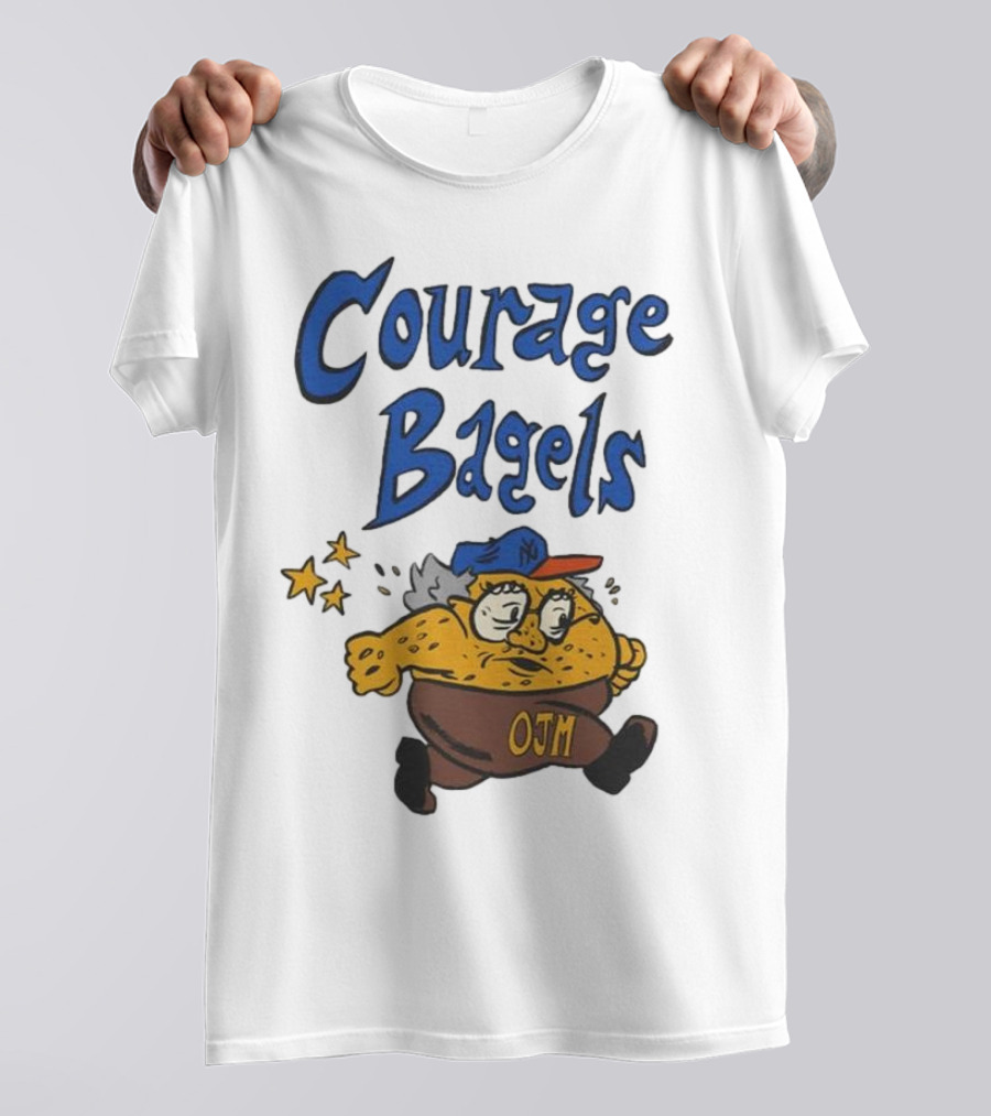 Courage Bagels OJM Character With New York Mets Cap T-Shirt