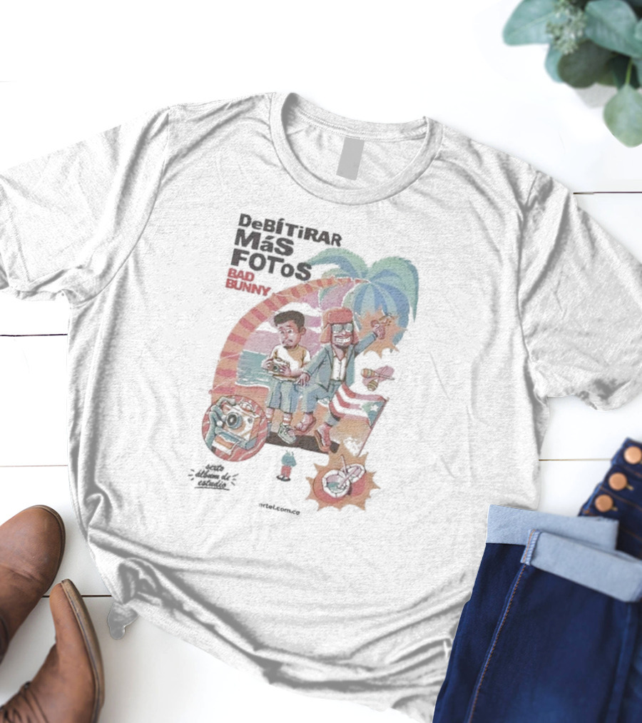 Debí Tirar Más Fotos Bad Bunny Isla Magica Palm Trees Tropical Vibes T-Shirt