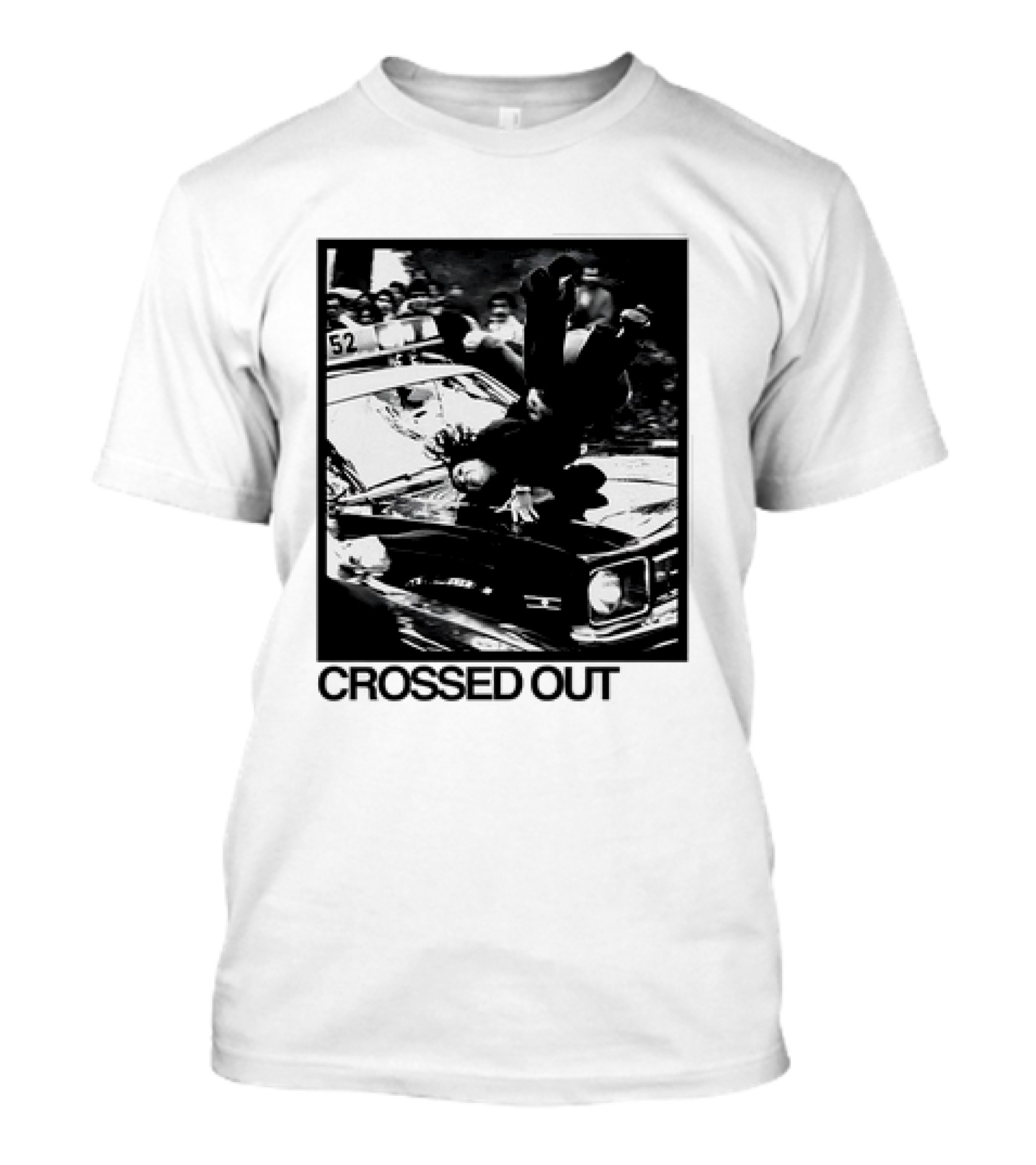 Crossed Out Never Forget Protest Scene Vintage Photography T-Shirt