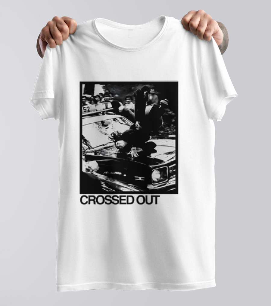 Crossed Out Never Forget Protest Scene Vintage Photography T-Shirt