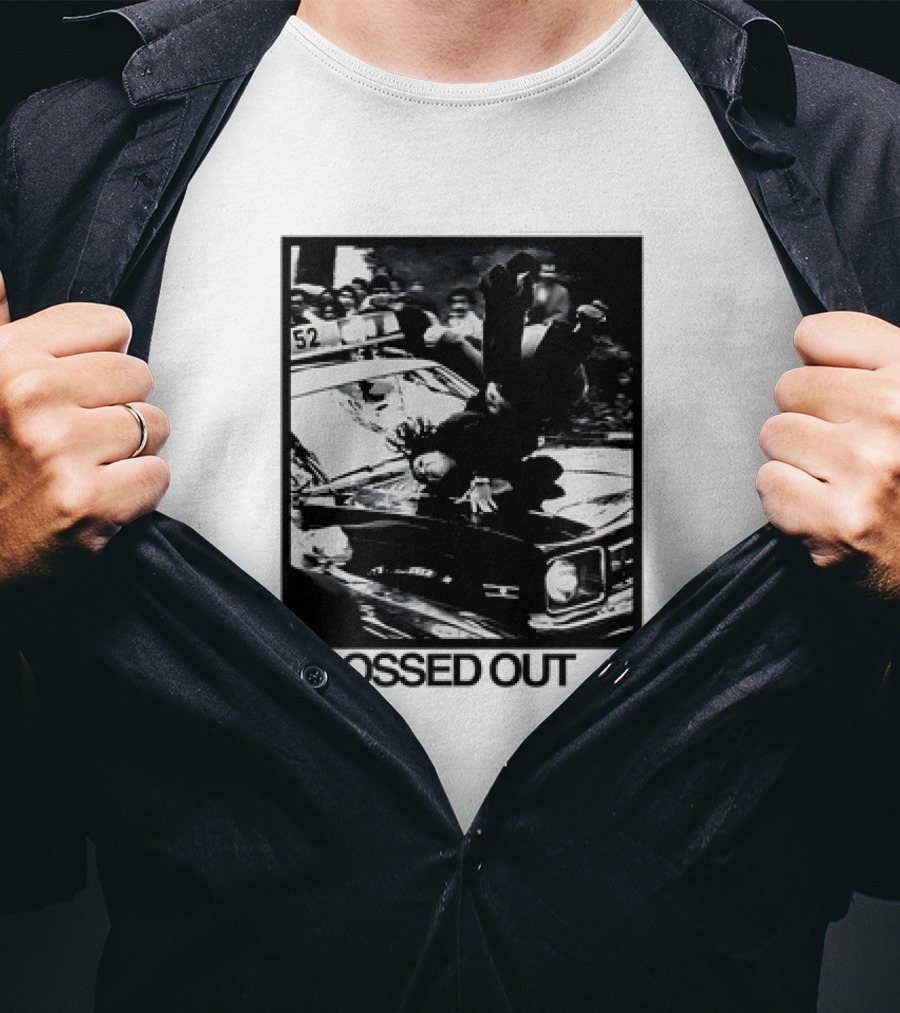 Crossed Out Never Forget Protest Scene Vintage Photography T-Shirt