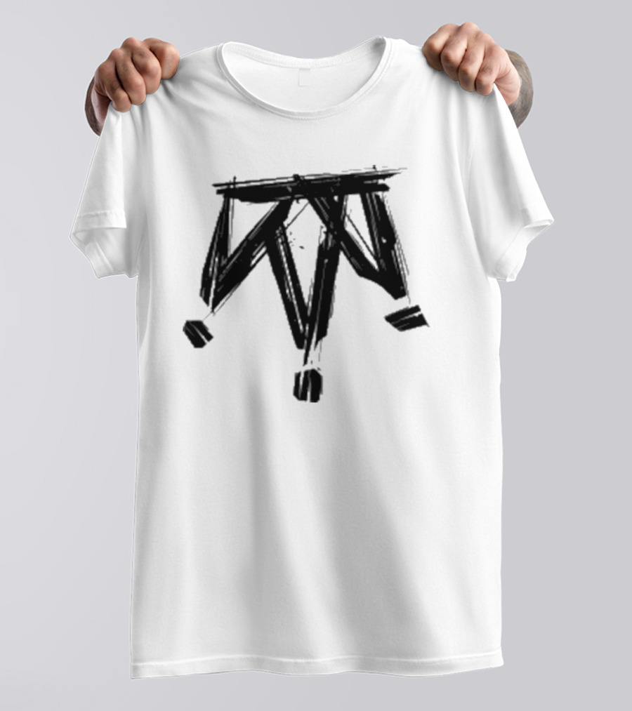 Damian Drake The Crown Vintage Skull Wings And Cross Skeleton Motif T-Shirt