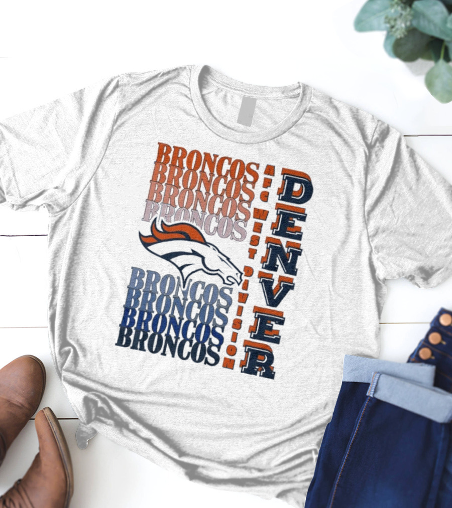 Denver Broncos AFC West Division Broncos Broncos Broncos Denver T-Shirt
