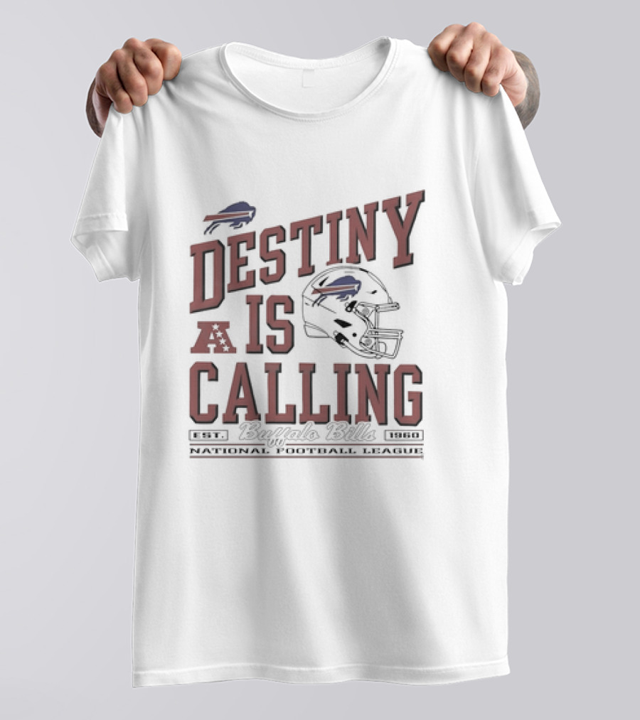 Destiny Is Calling Vintage Buffalo Bills Football Helmet T-Shirt