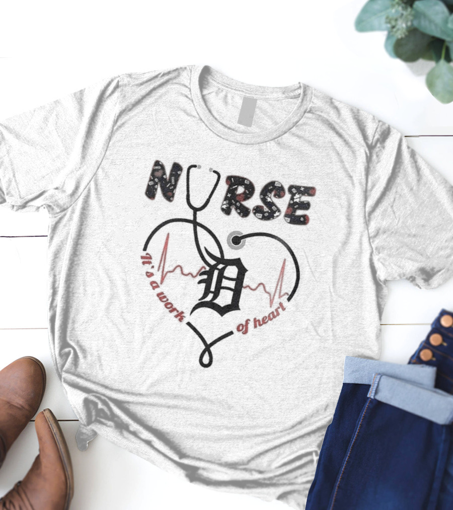 Nurse Heartbeat Detroit Tigers Nurses Appreciation Night 2025 T-Shirt