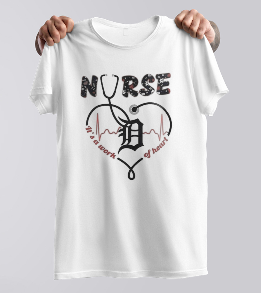 Nurse Heartbeat Detroit Tigers Nurses Appreciation Night 2025 T-Shirt