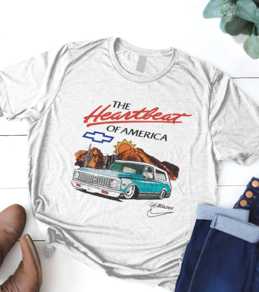 Devin Booker Chevrolet Max90 Heartbeat Of America Vintage Truck Sunset Desert Scene T-Shirt