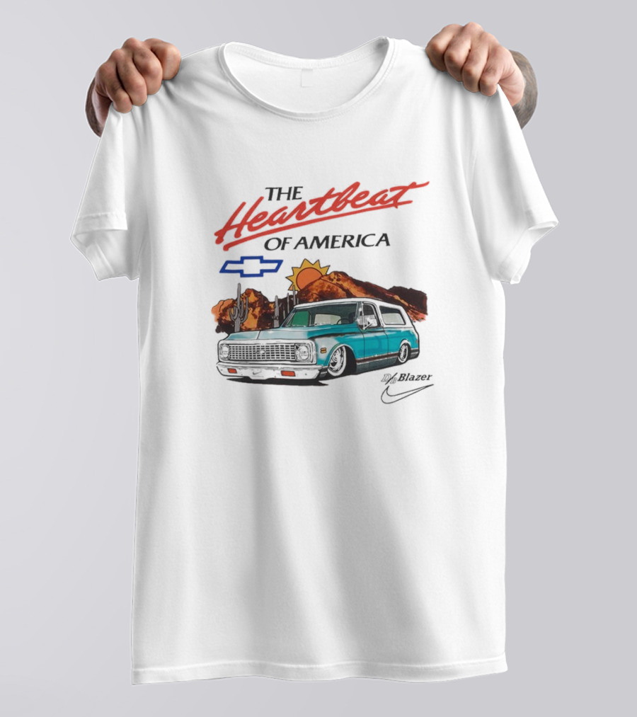 Devin Booker Chevrolet Max90 Heartbeat Of America Vintage Truck Sunset Desert Scene T-Shirt