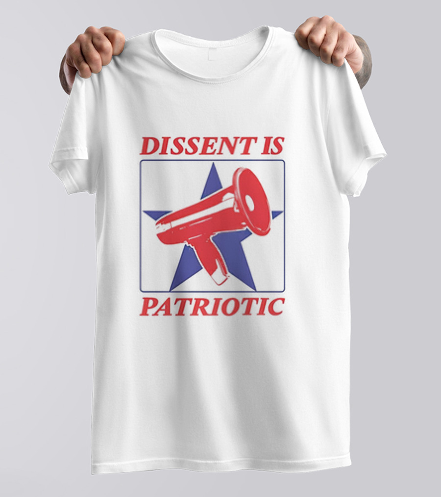 Patriotic Megaphone In Star Symbol Dissent T-Shirt
