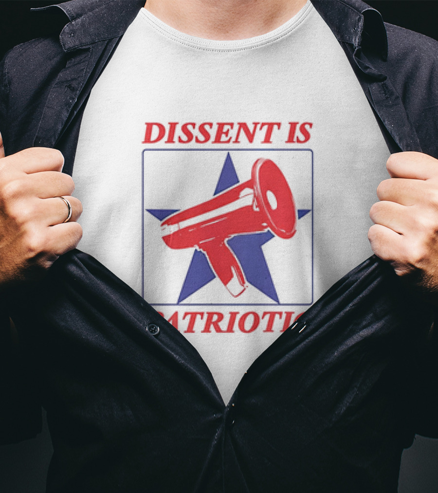 Patriotic Megaphone In Star Symbol Dissent T-Shirt