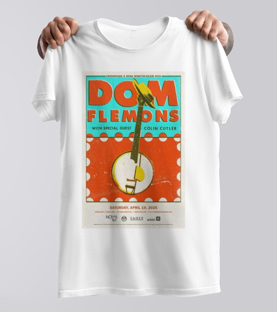 Dom Flemons With Special Guest Colin Cutler Crossroads NCMA Winston-Salem April 19 2025 T-Shirt
