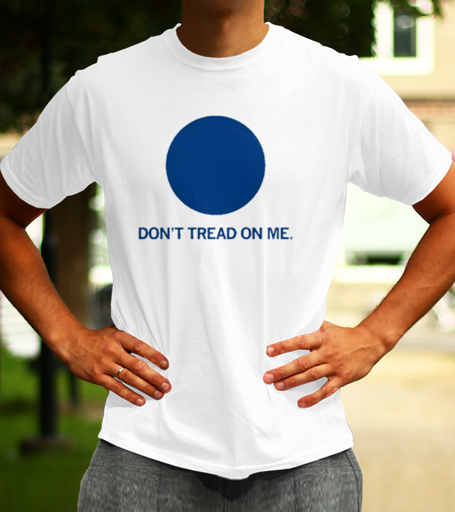 Don’t Tread On Me Blue Dot Circular Emblem T-Shirt