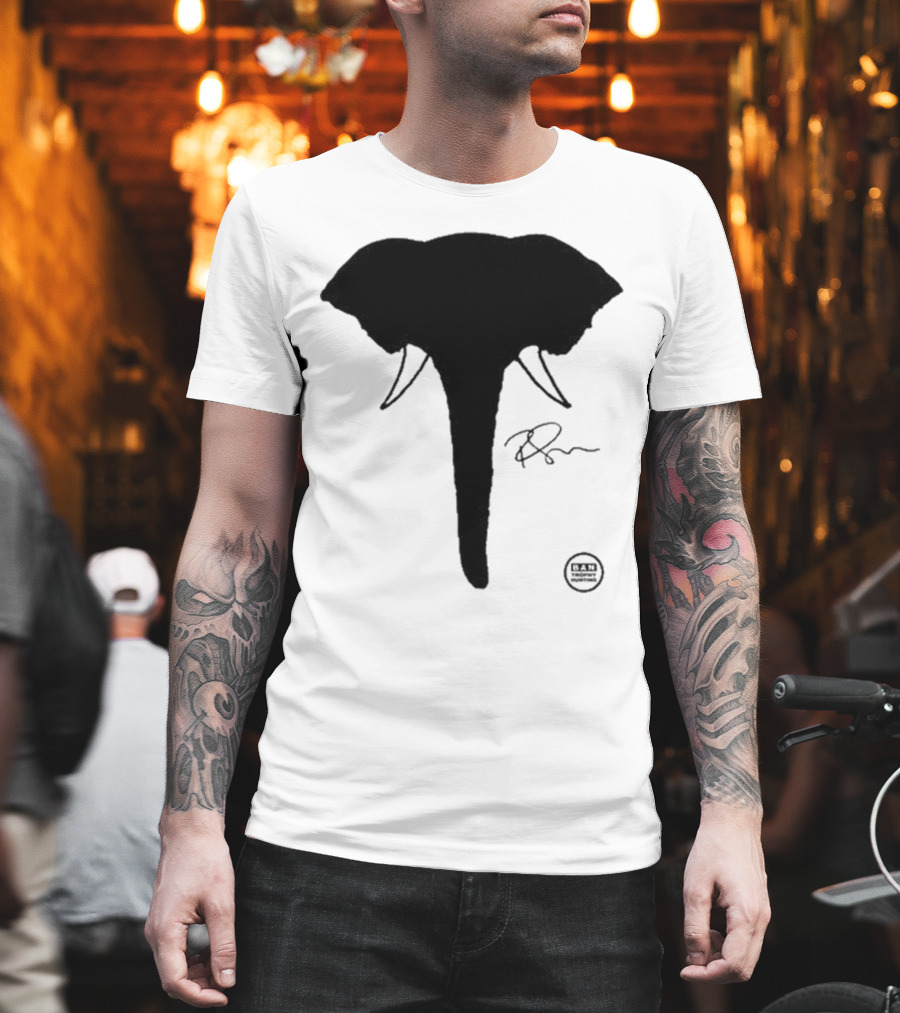 Ricky Gervais Elephant Silhouette T-Shirt