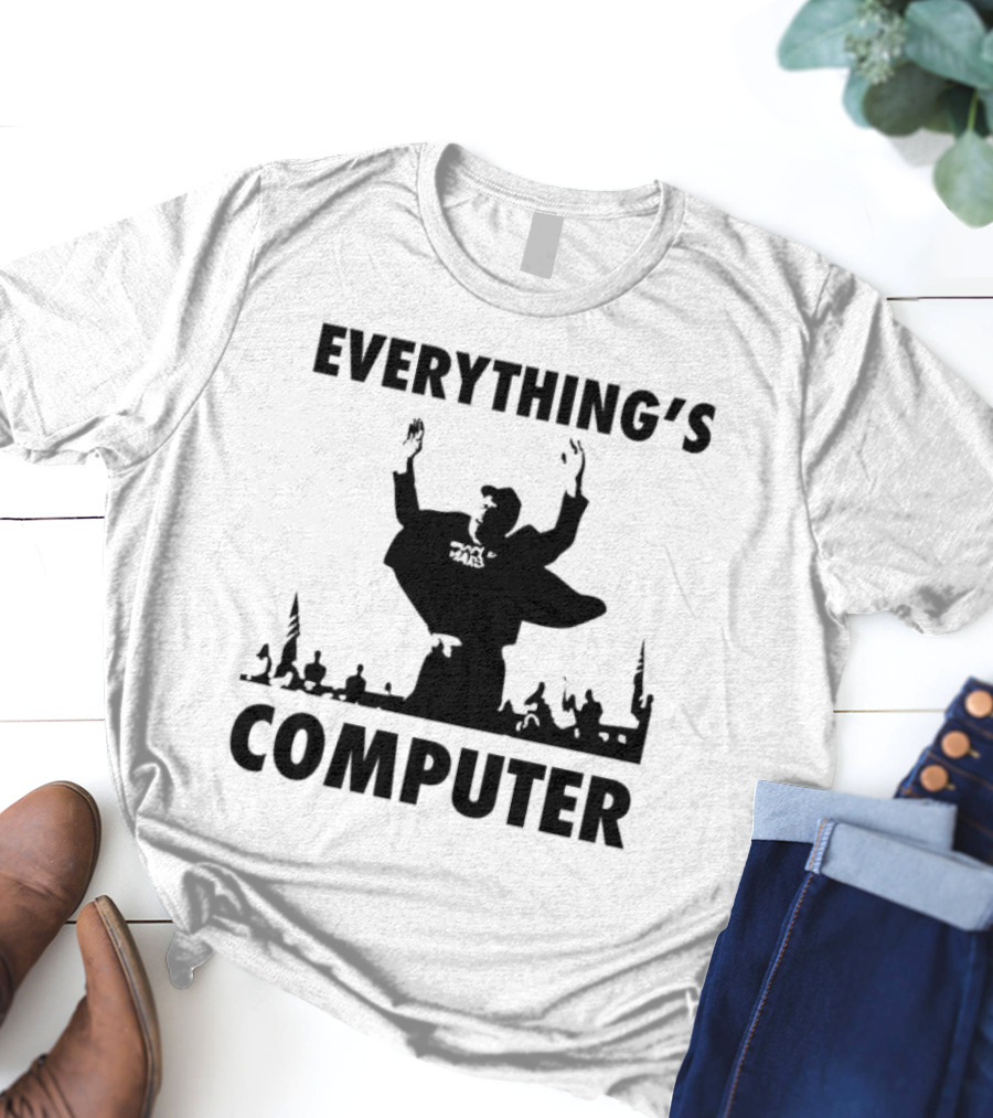 Elon Musk Raise His Hands Up Everything’s Computer T-Shirt