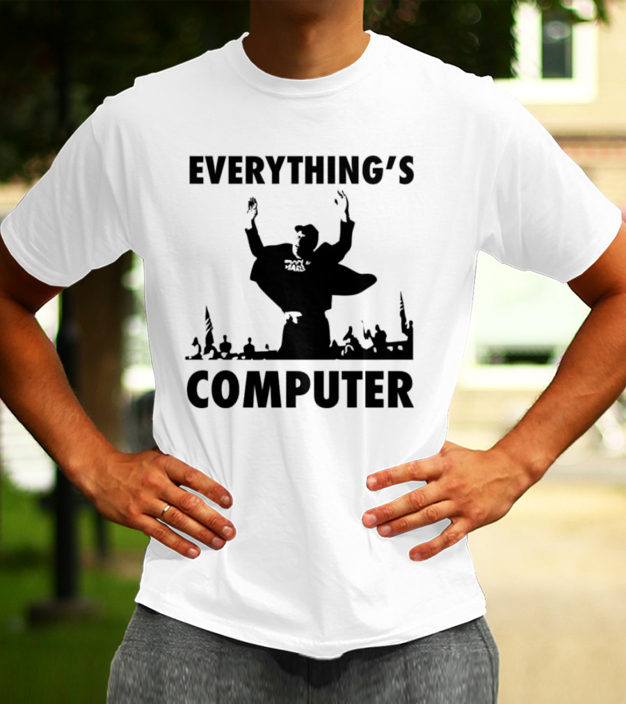 Elon Musk Raise His Hands Up Everything’s Computer T-Shirt
