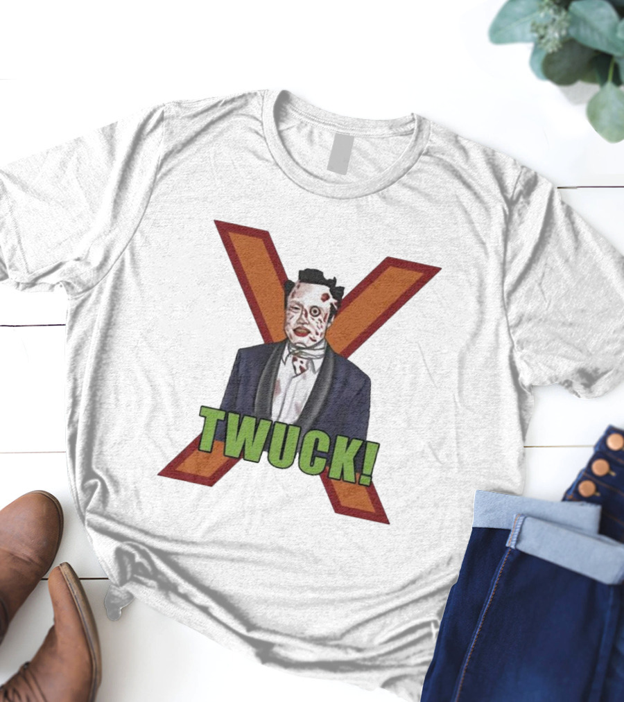 Elon Musk Zombie Twuck! Red X Background T-Shirt