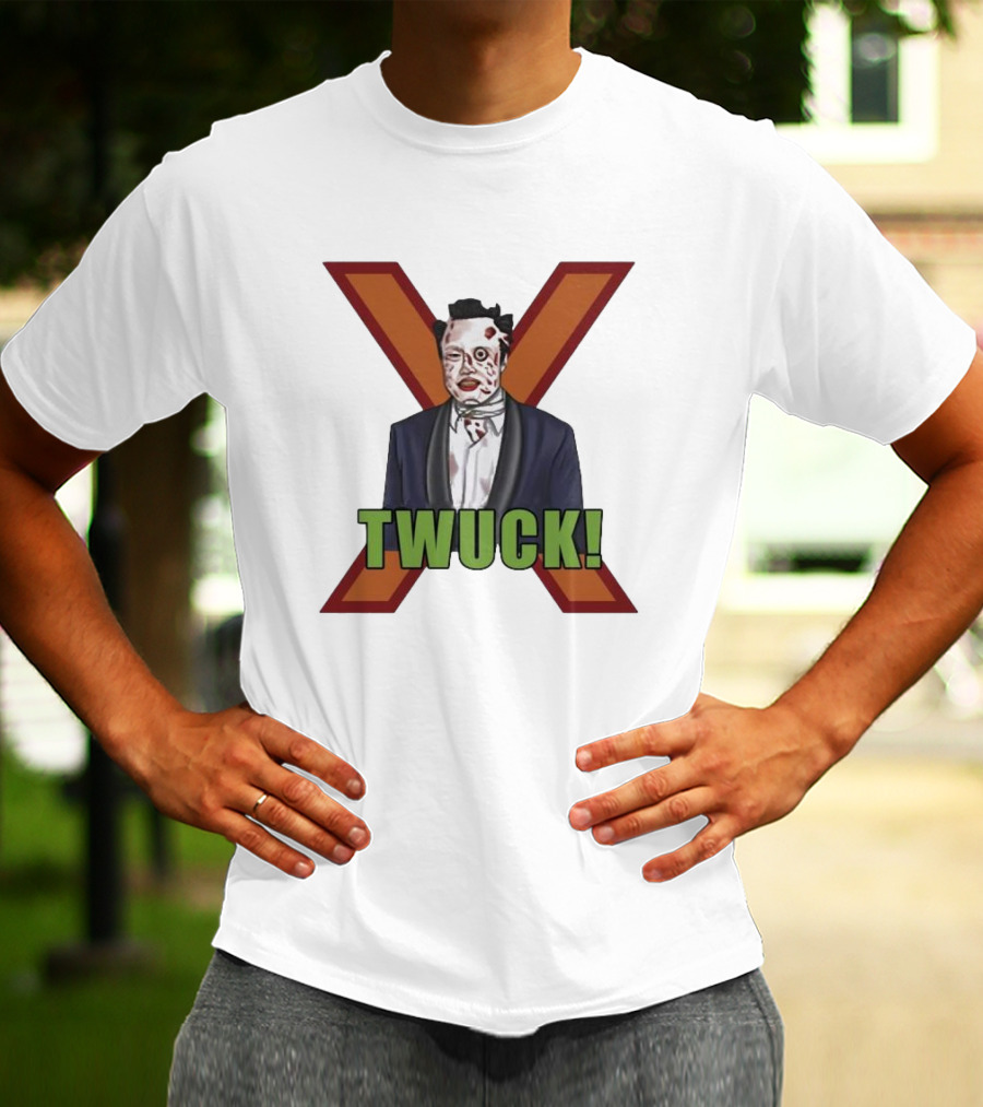 Elon Musk Zombie Twuck! Red X Background T-Shirt