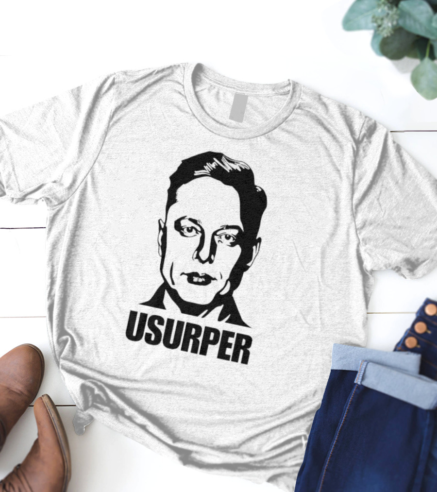 Elon Musk Usurpator Iconic Minimalist Style T-Shirt