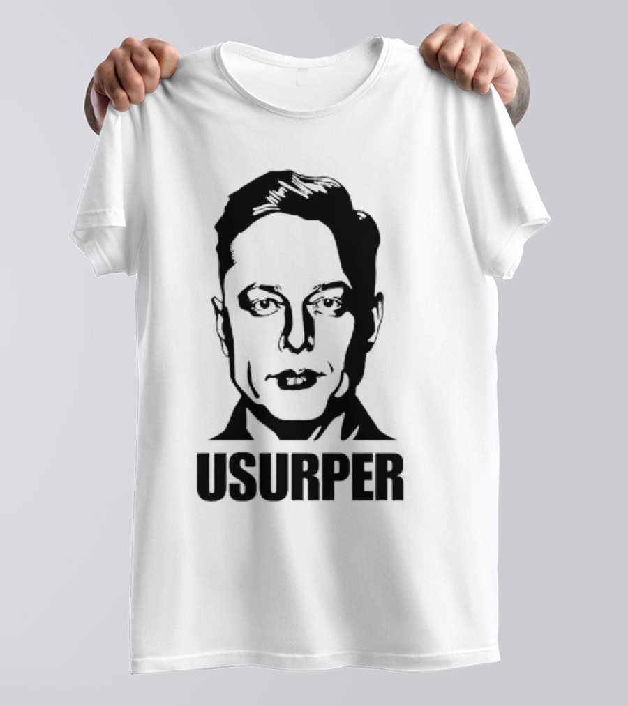 Elon Musk Usurpator Iconic Minimalist Style T-Shirt
