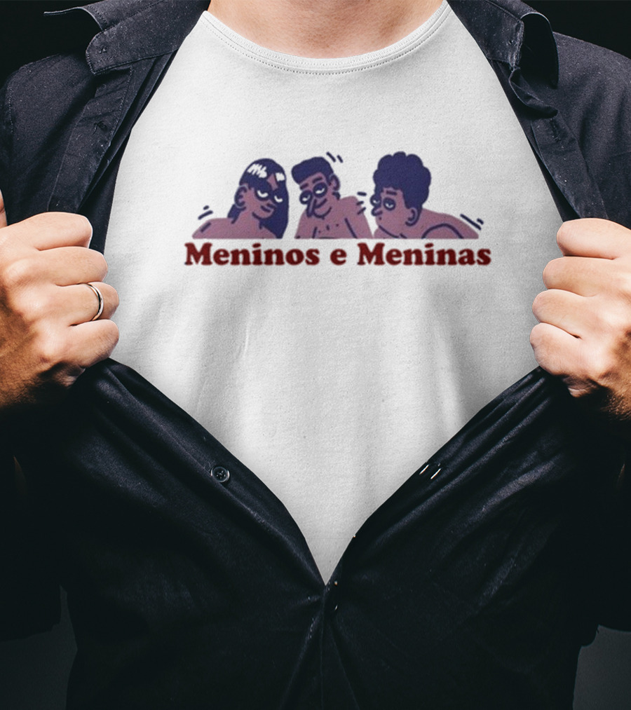 Meninos E Meninas Eri Eros Playful Cartoon Illustration T-Shirt
