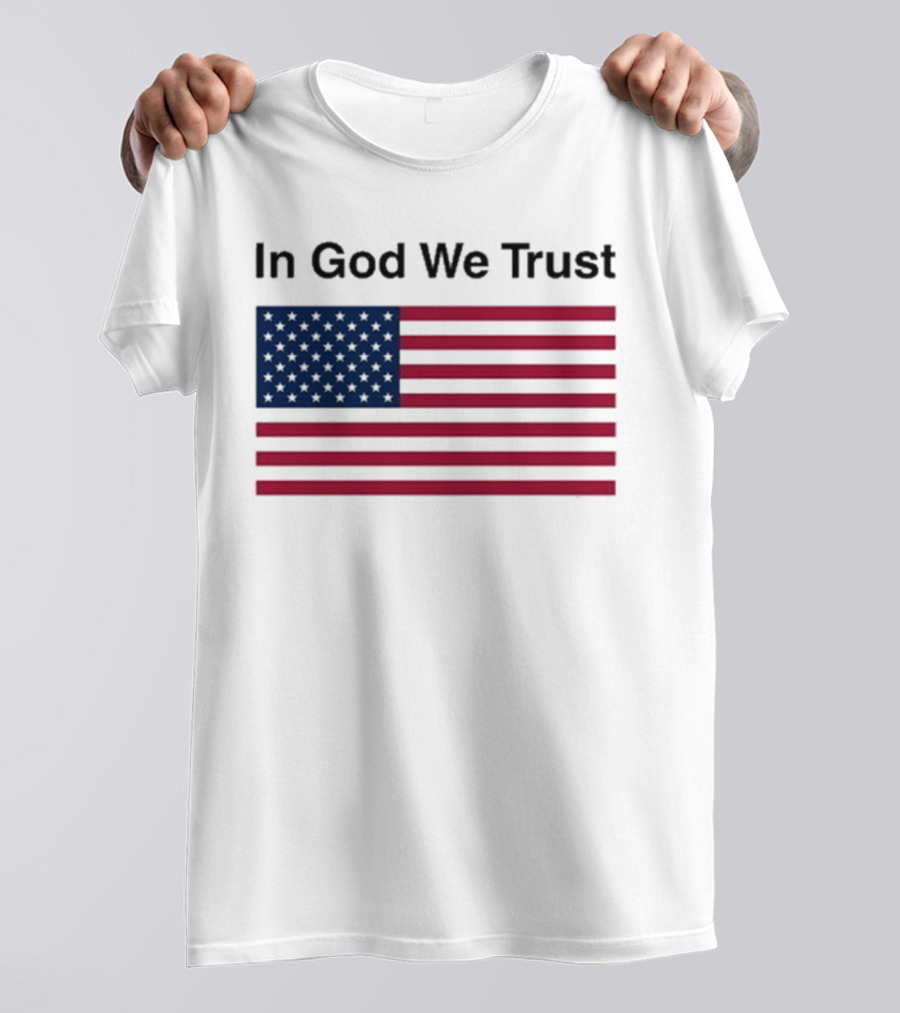 Eric Adams In God We Trust American Flag Pattern T-Shirt