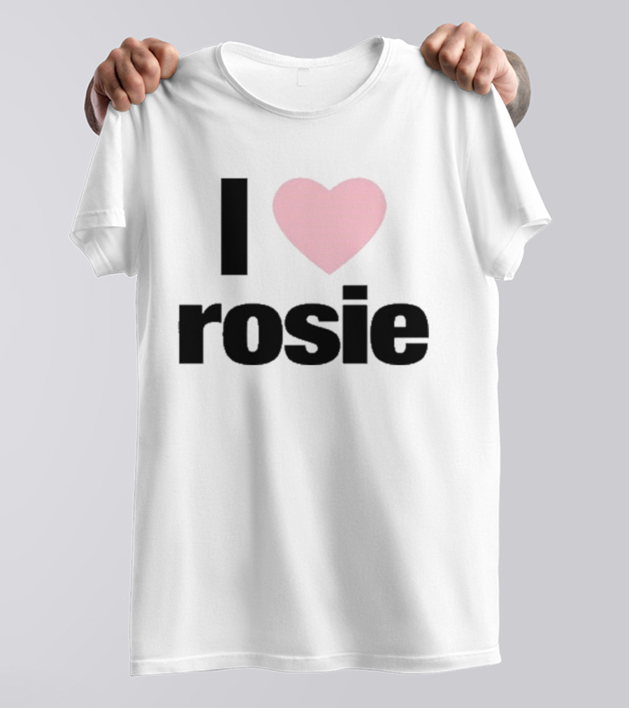 I Love Rosie Pink Heart Evan Mock T-Shirt
