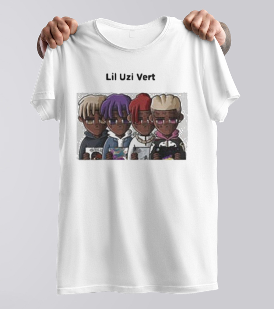 Lil Uzi Vert Evolution Cartoon Characters Holding Albums T-Shirt
