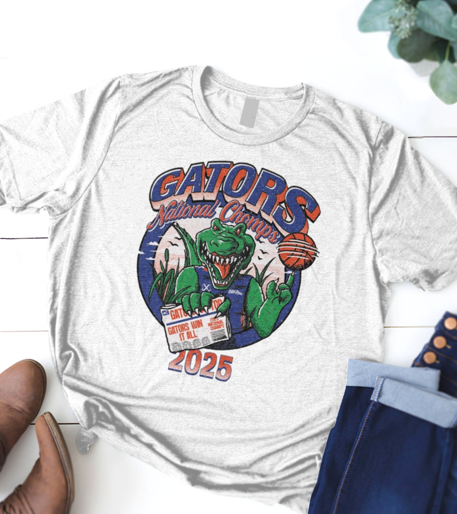 Gators National Champs 2025 Win It All Gators National Chomps T-Shirt