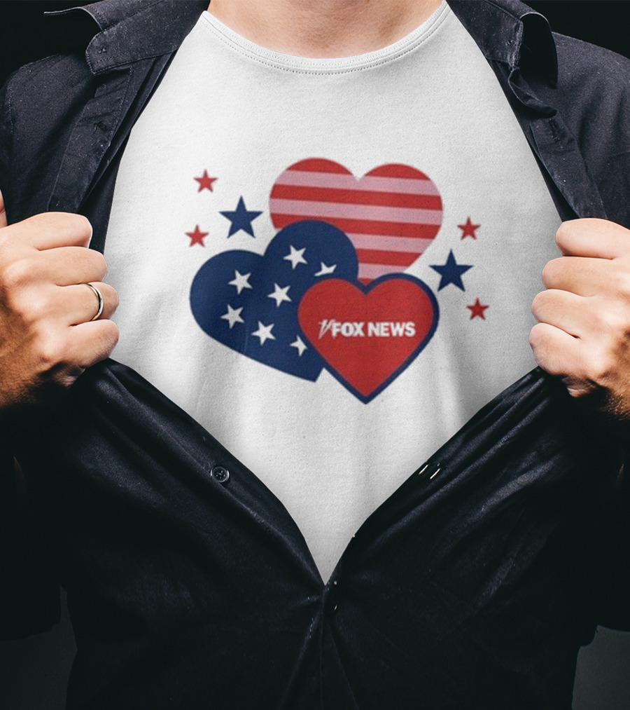Patriotic Hearts Fox News Stars And Stripes T-Shirt