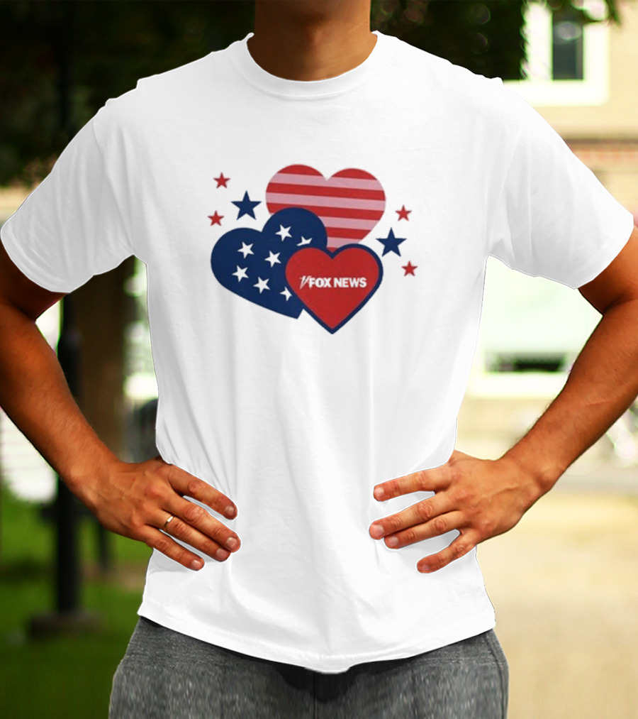 Patriotic Hearts Fox News Stars And Stripes T-Shirt