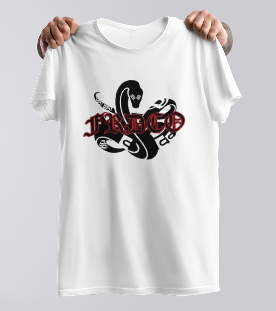 FRDCO Endless Stone Wash Embroidery Snake T-Shirt