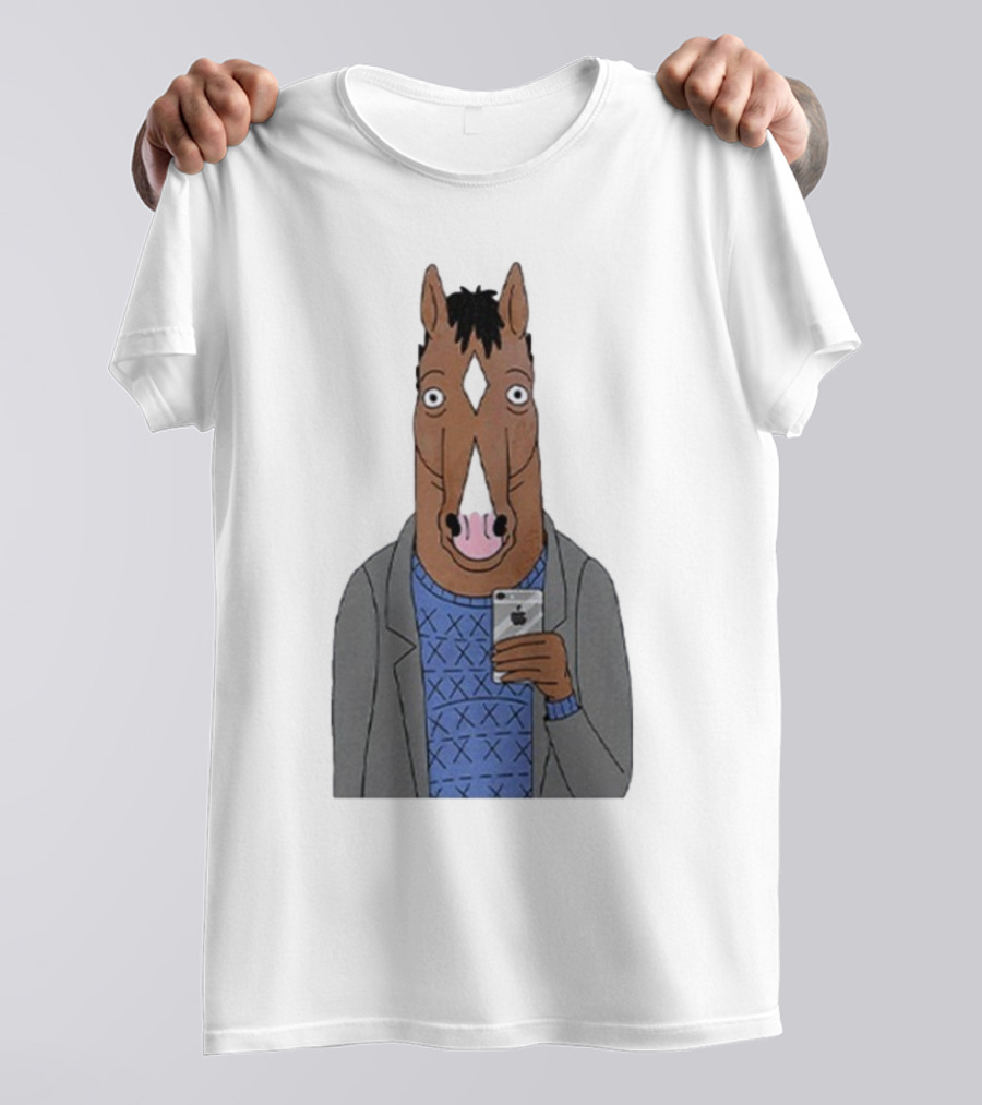 Bojack Horseman Horse Head Selfie Smartphone Humor T-Shirt