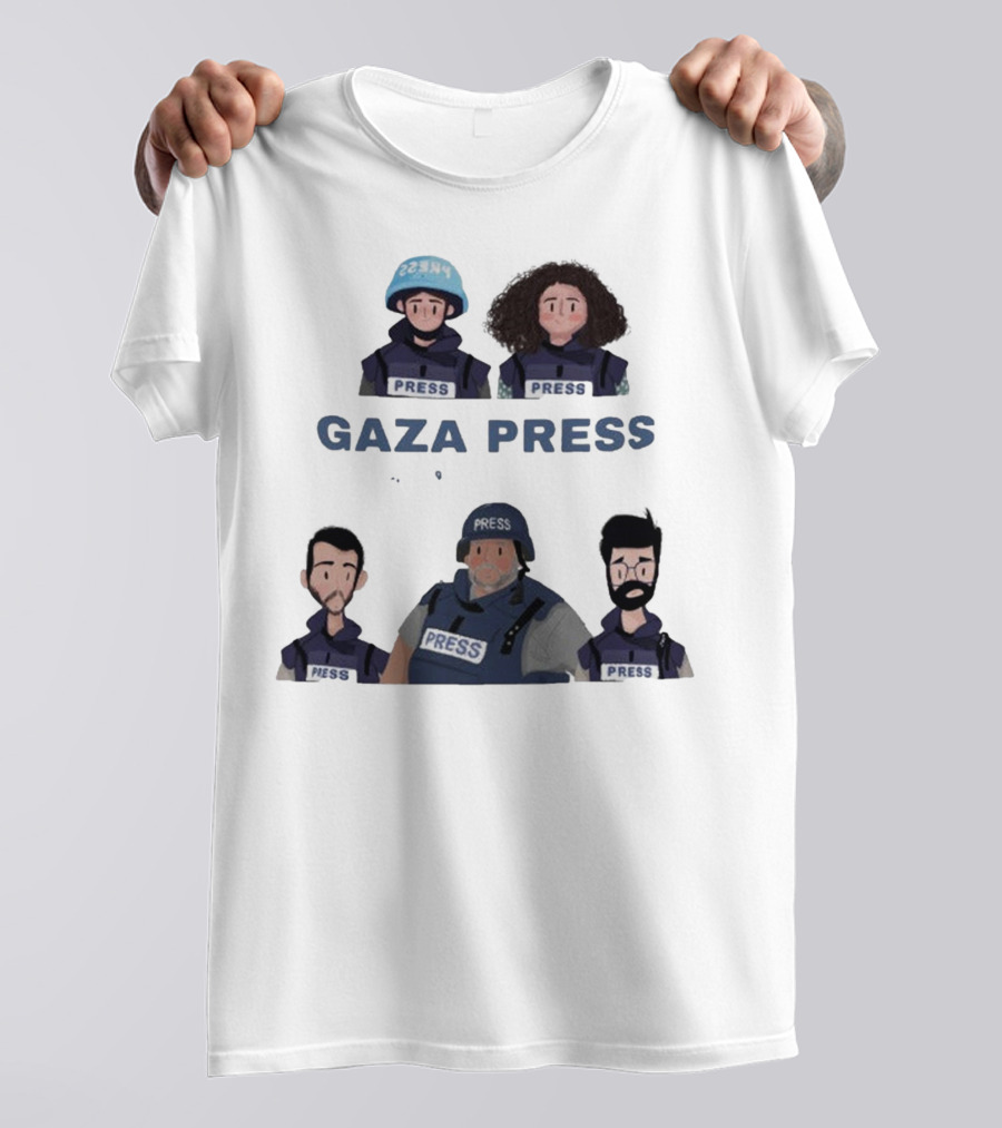 Gaza Press Heroes Cartoon Characters PRESS T-Shirt