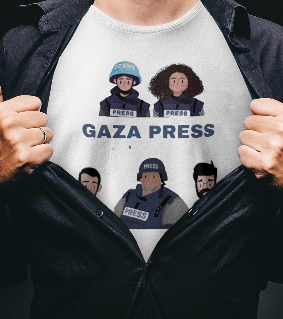 Gaza Press Heroes Cartoon Characters PRESS T-Shirt