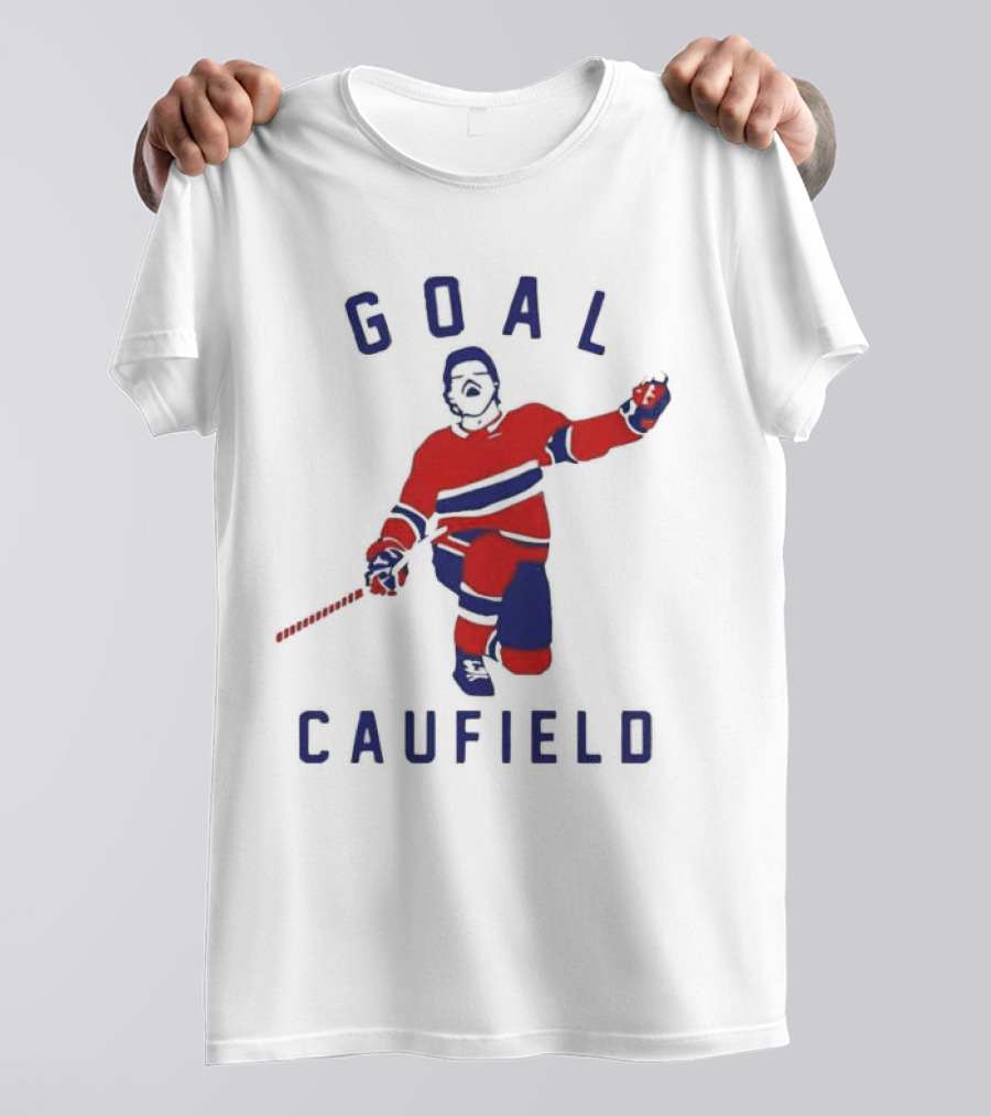 Goal Caufield Hockey Player Celebration T-Shirt