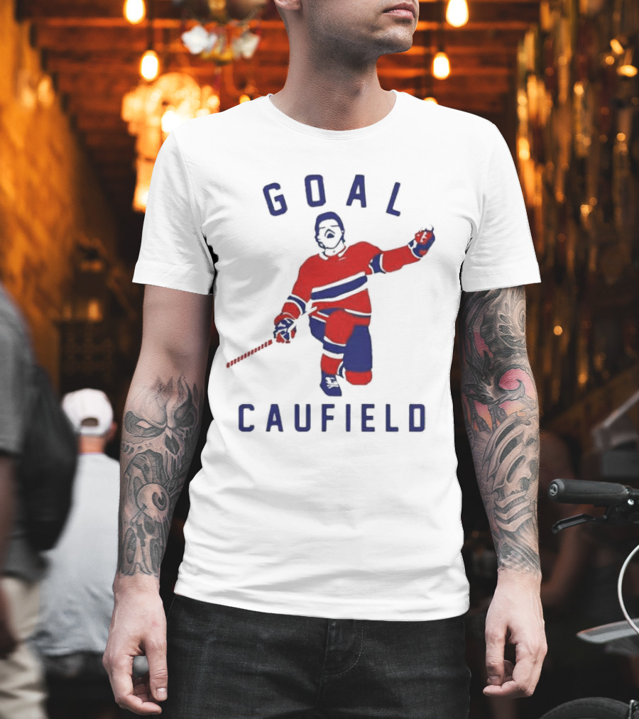Goal Caufield Hockey Player Celebration T-Shirt