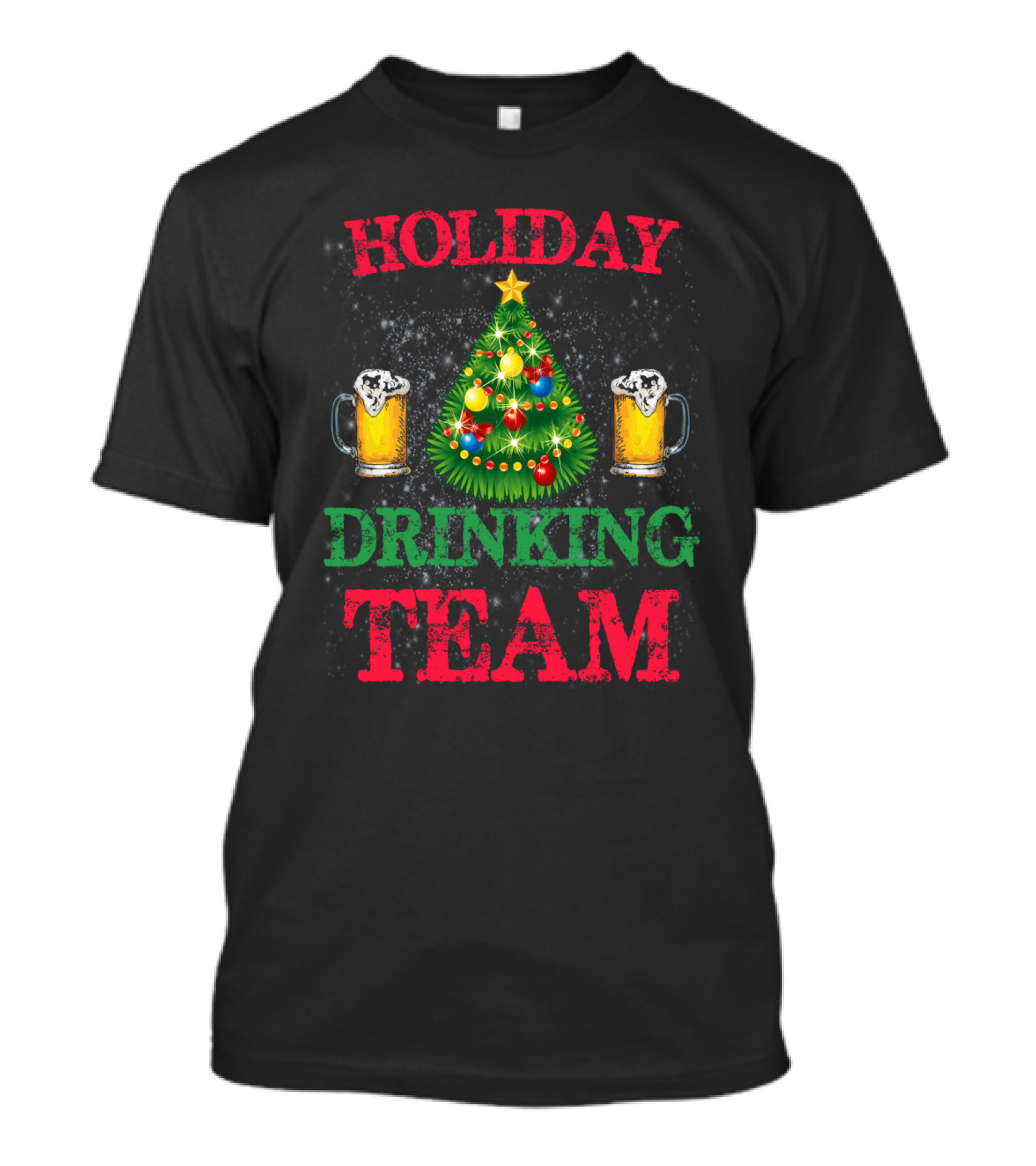 Holiday Drinking Beer Team Christmas Tree Mugs T-Shirt