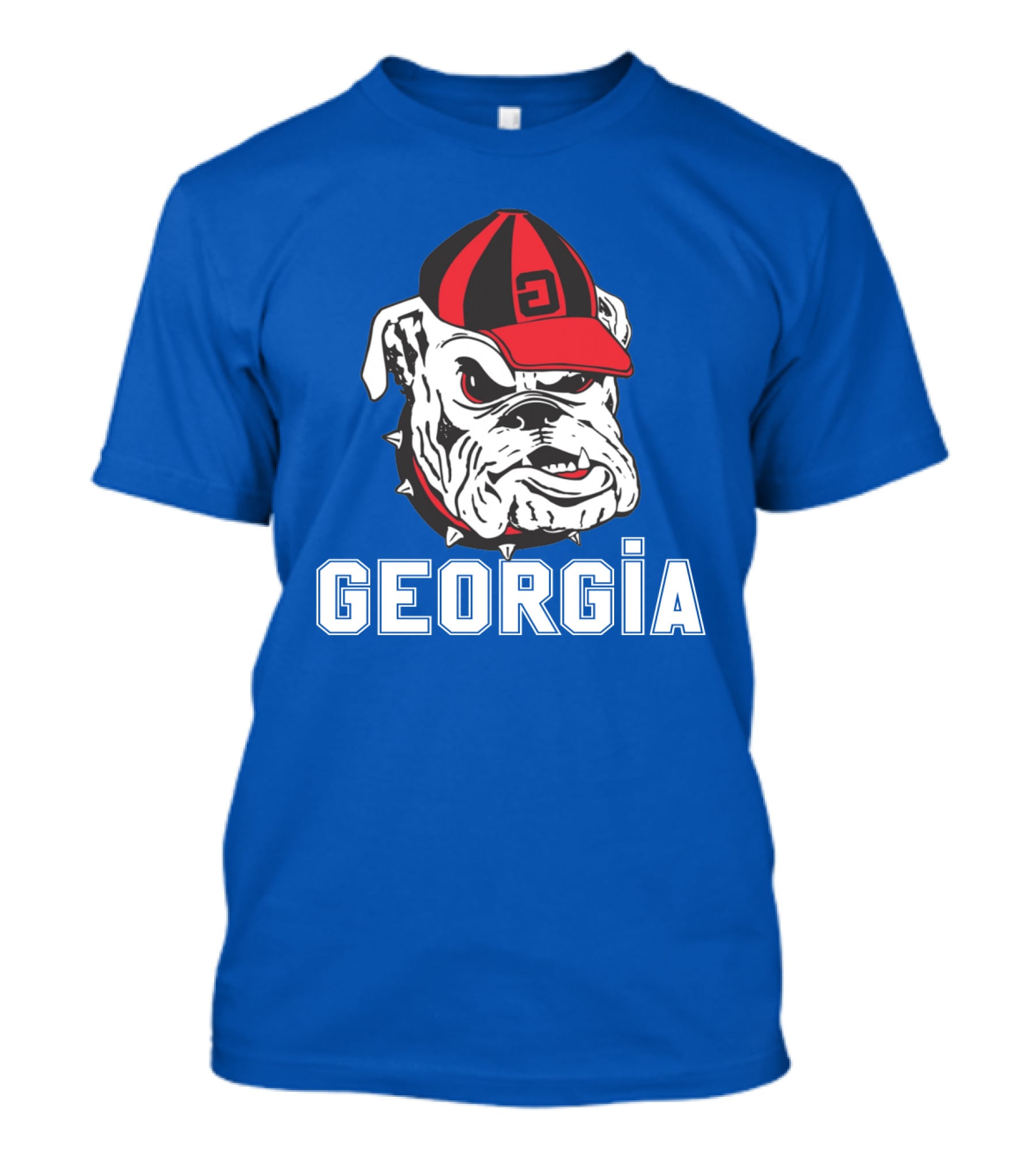 Georgia Bulldogs Vintage Red And Black Cap Bulldog T-Shirt