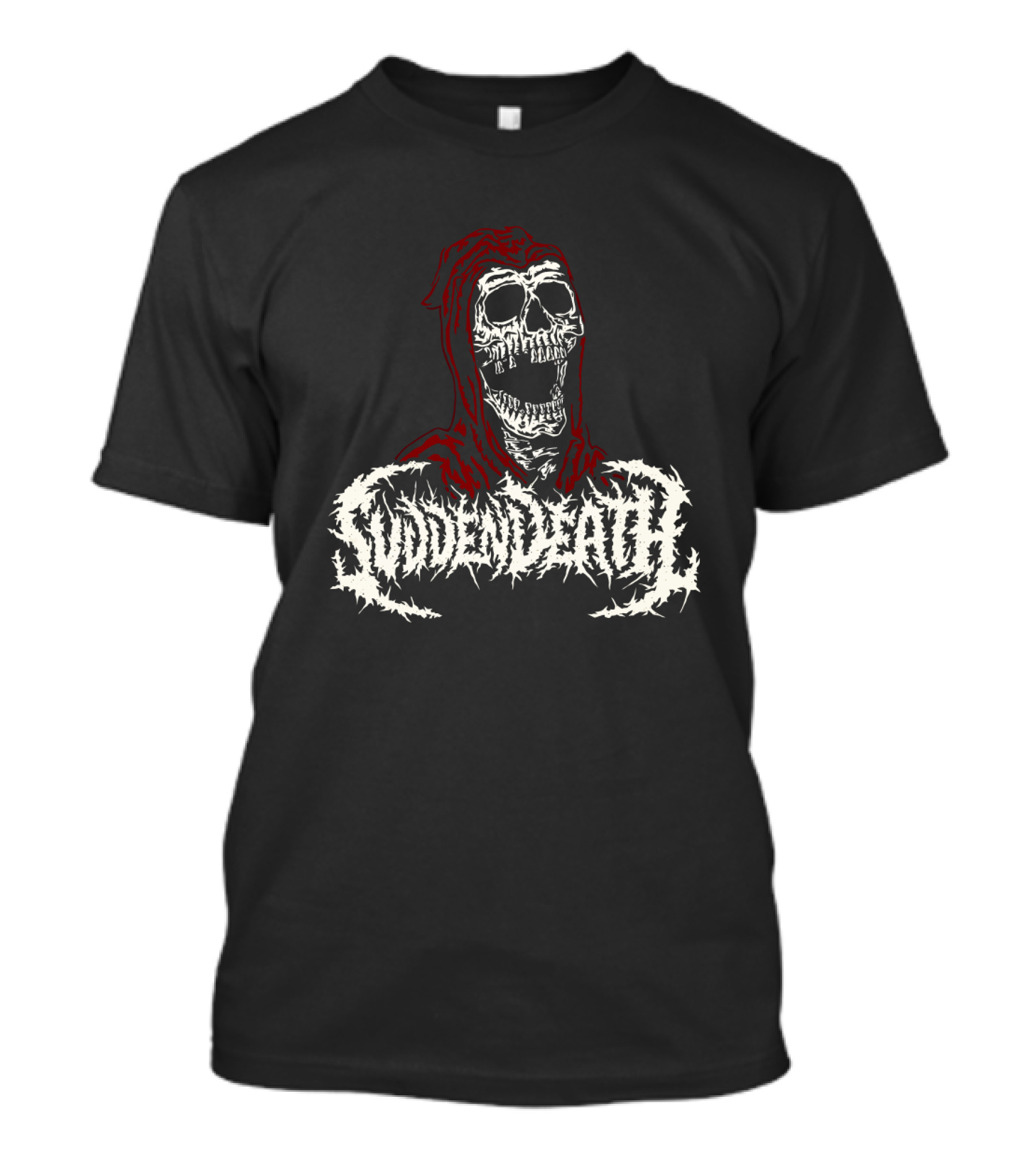 Svdden Death Skull Hooded Figure Logo Merch T-Shirt