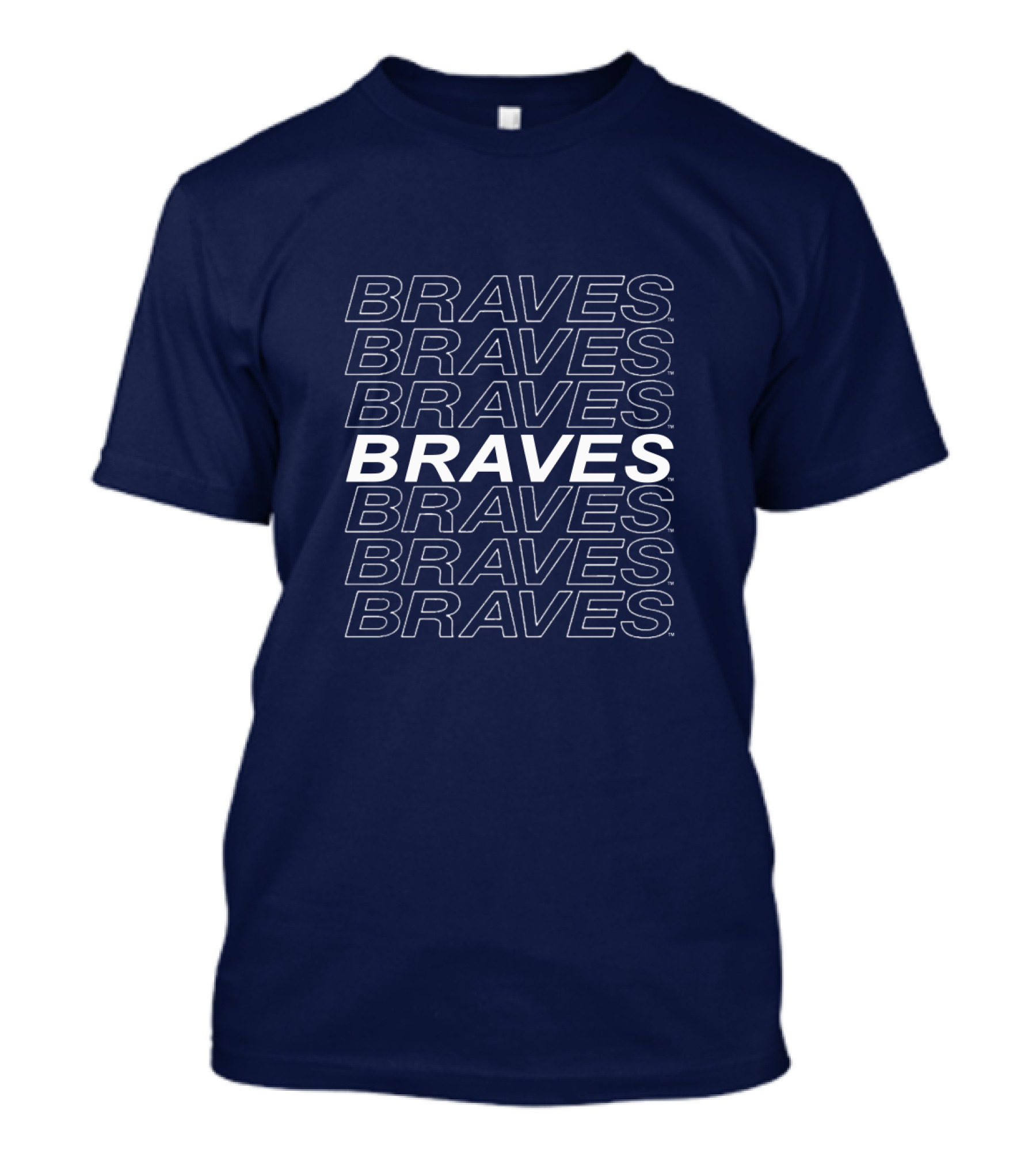 Atlanta Braves Stacked Text T-Shirt