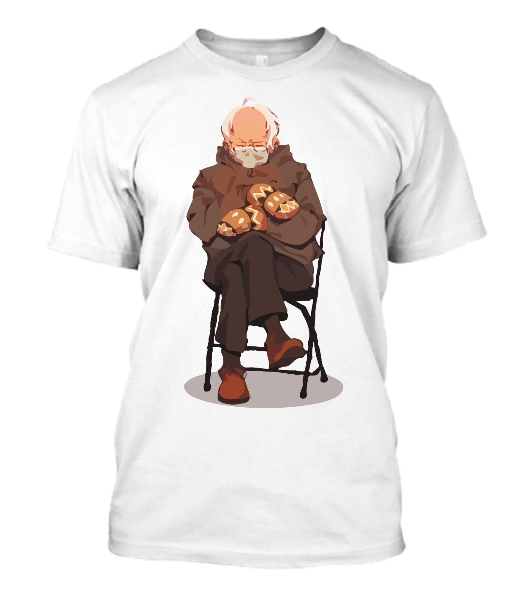 Bernie Sanders Sitting With Mittens Fanart T-Shirt