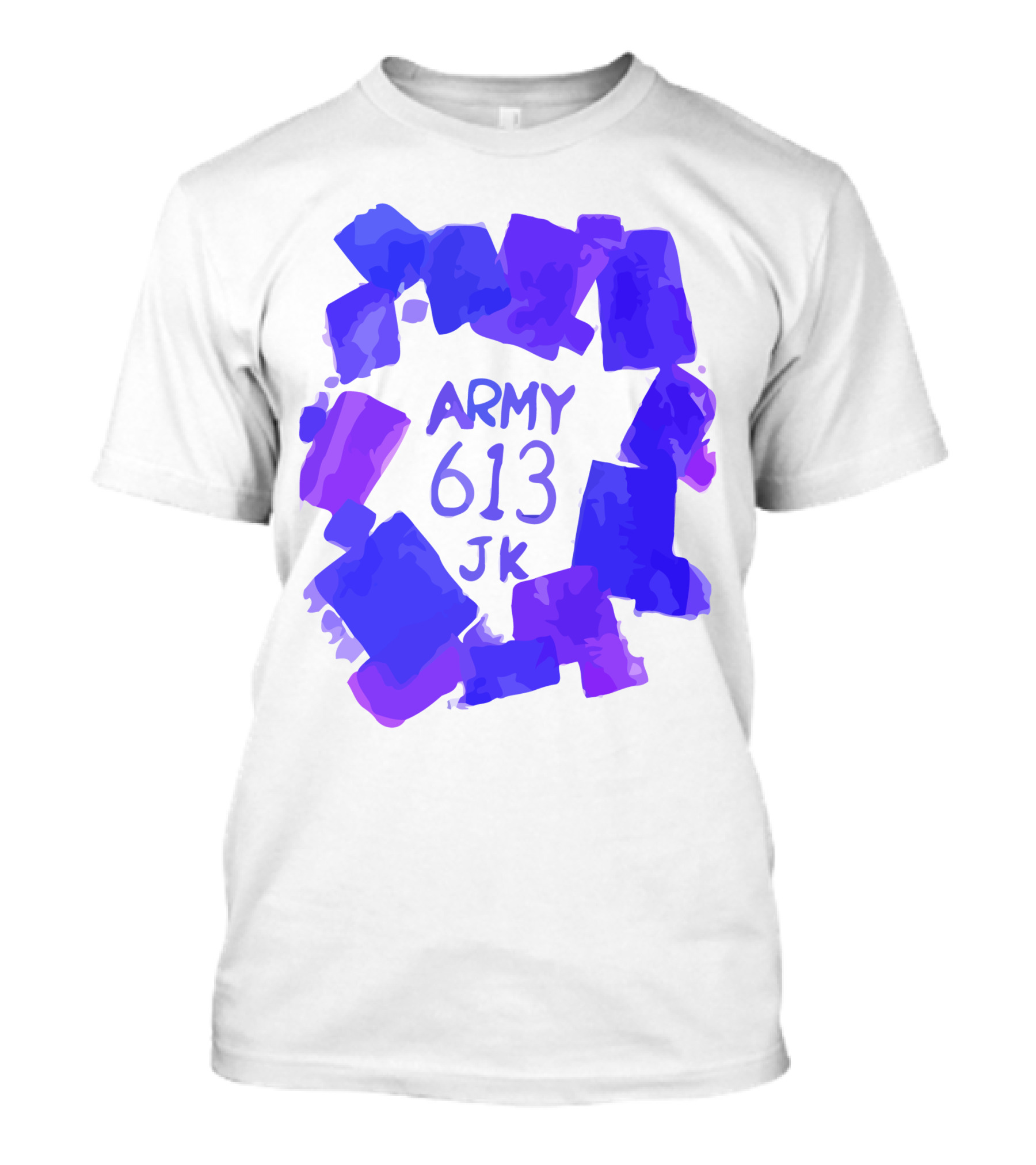 BTS ARMY 613 JK Purple Abstract T-Shirt