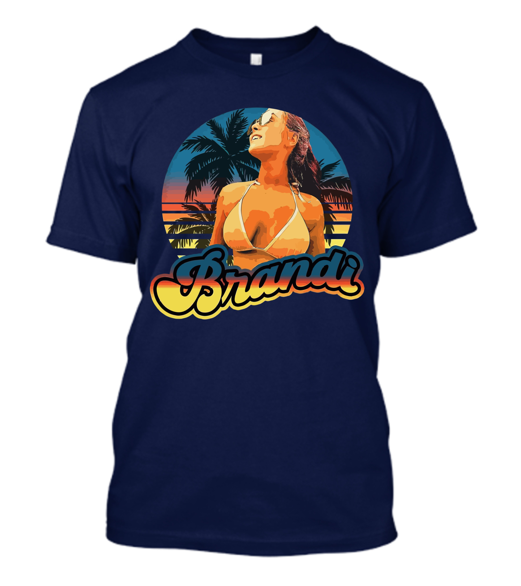 Brandi Lauren Tropical Sunset Palm Trees T-Shirt