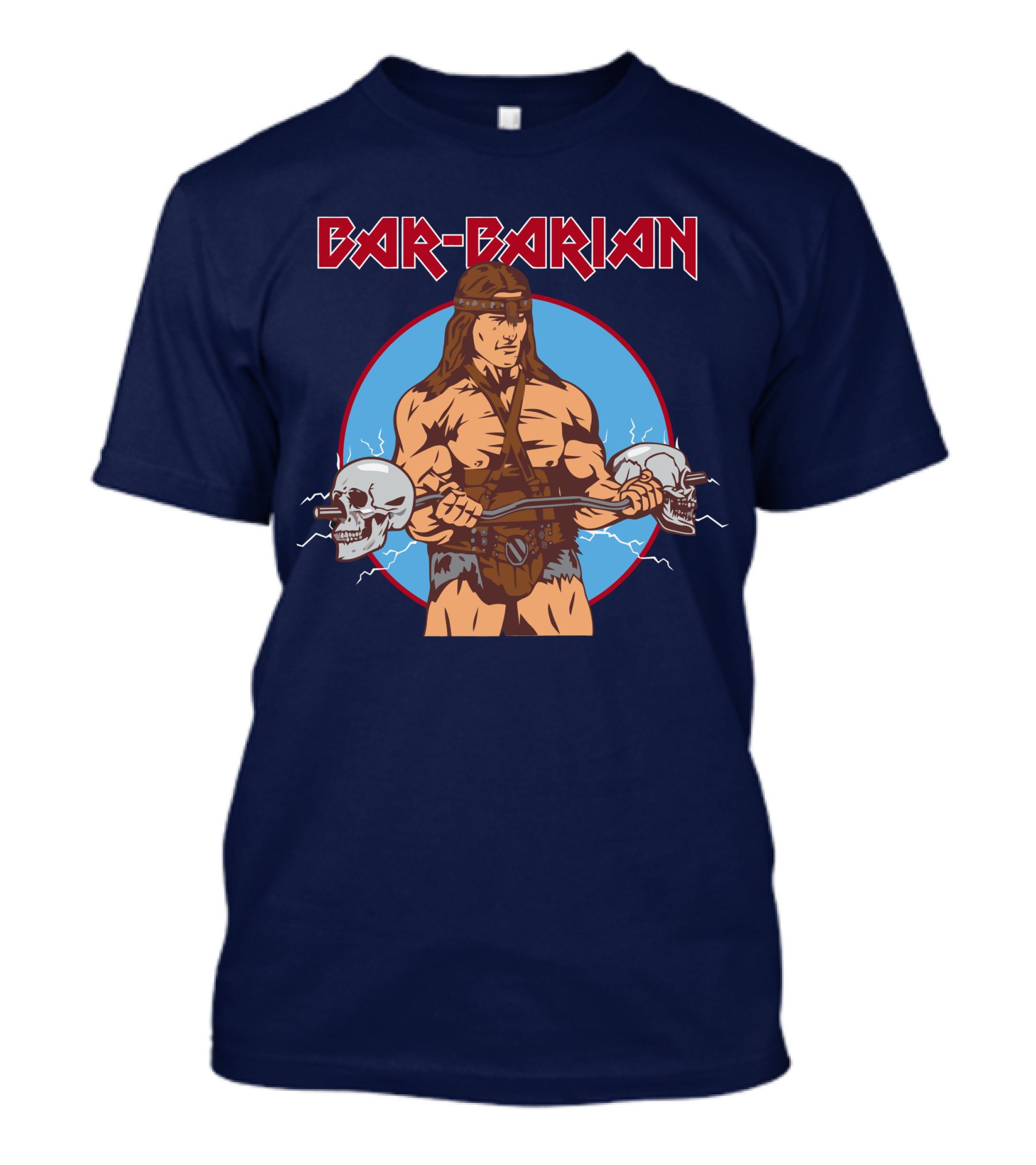 Arnold Schwarzenegger Barbarian Skull Warrior Lifting Barbarian's Official Store T-Shirt