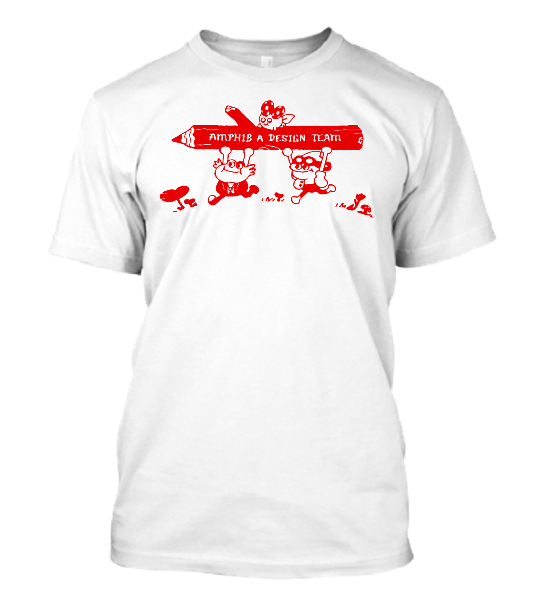 Amphibia Design Team Cartoon Characters With Red Pencil T-Shirt
