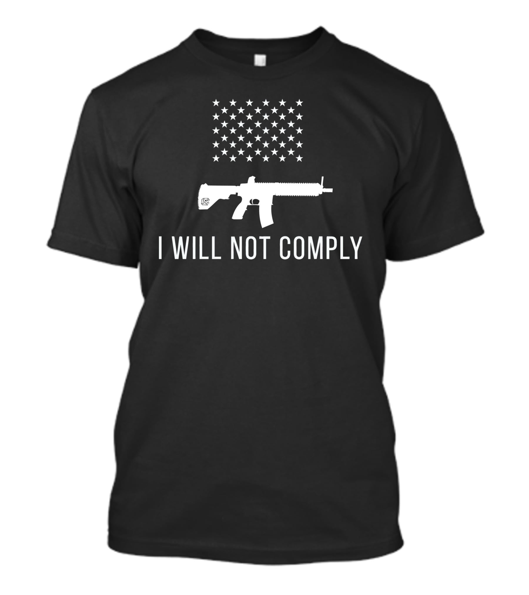 I Will Not Comply Gun Rights Patriotic American Flag T-Shirt
