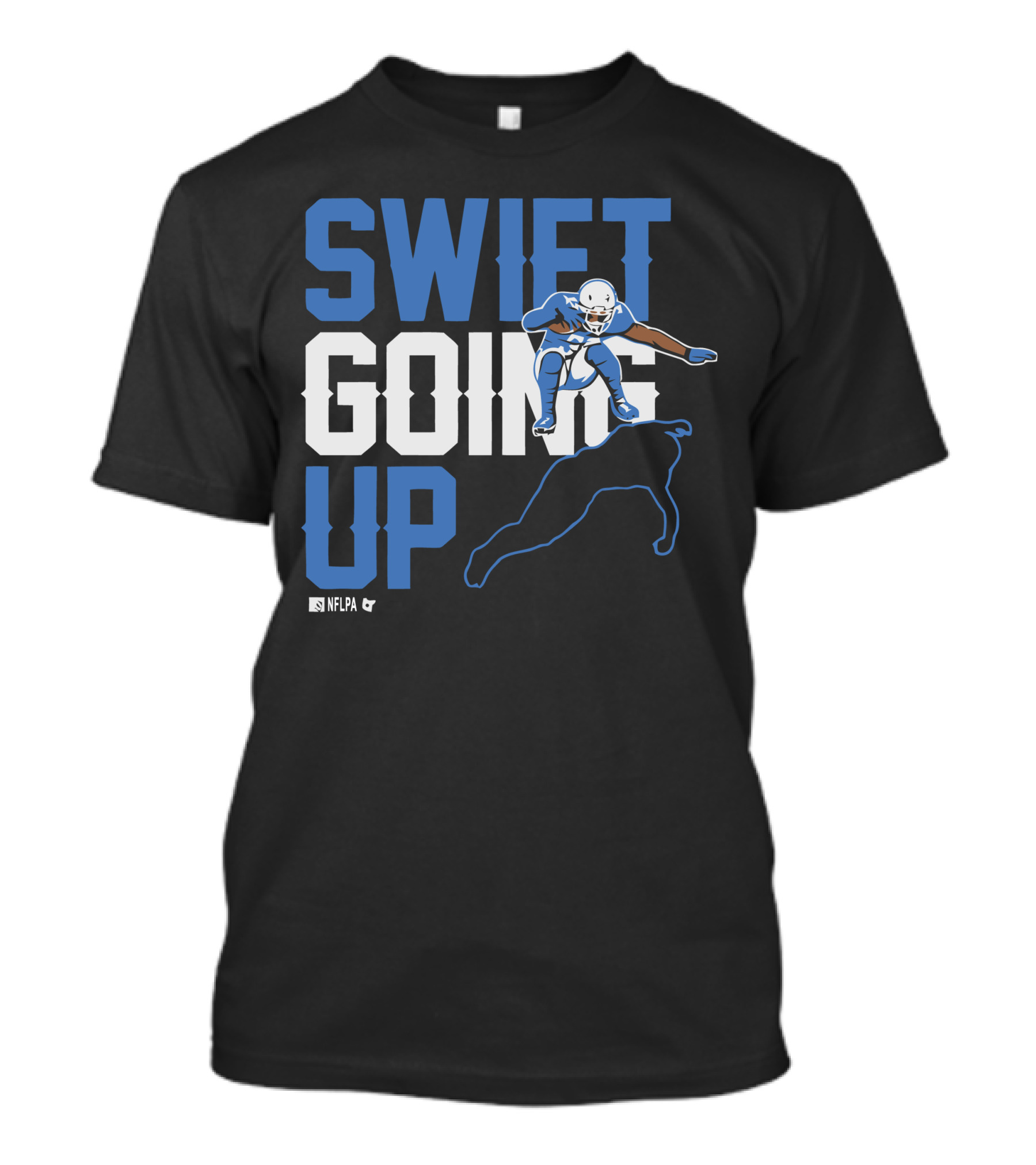 D'Andre Swift Going Up NFLPA Football Player Action T-Shirt